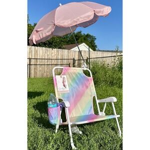 JESSICA SIMPSON Beach Chair 3-6 Years Hombre Rainbow Foldable Umbrella Cup